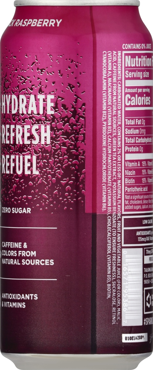 slide 10 of 10, Sparkling ICE +Caffeine Zero Sugar Black Raspberry Flavored Sparkling Water 16 fl oz, 16 fl oz