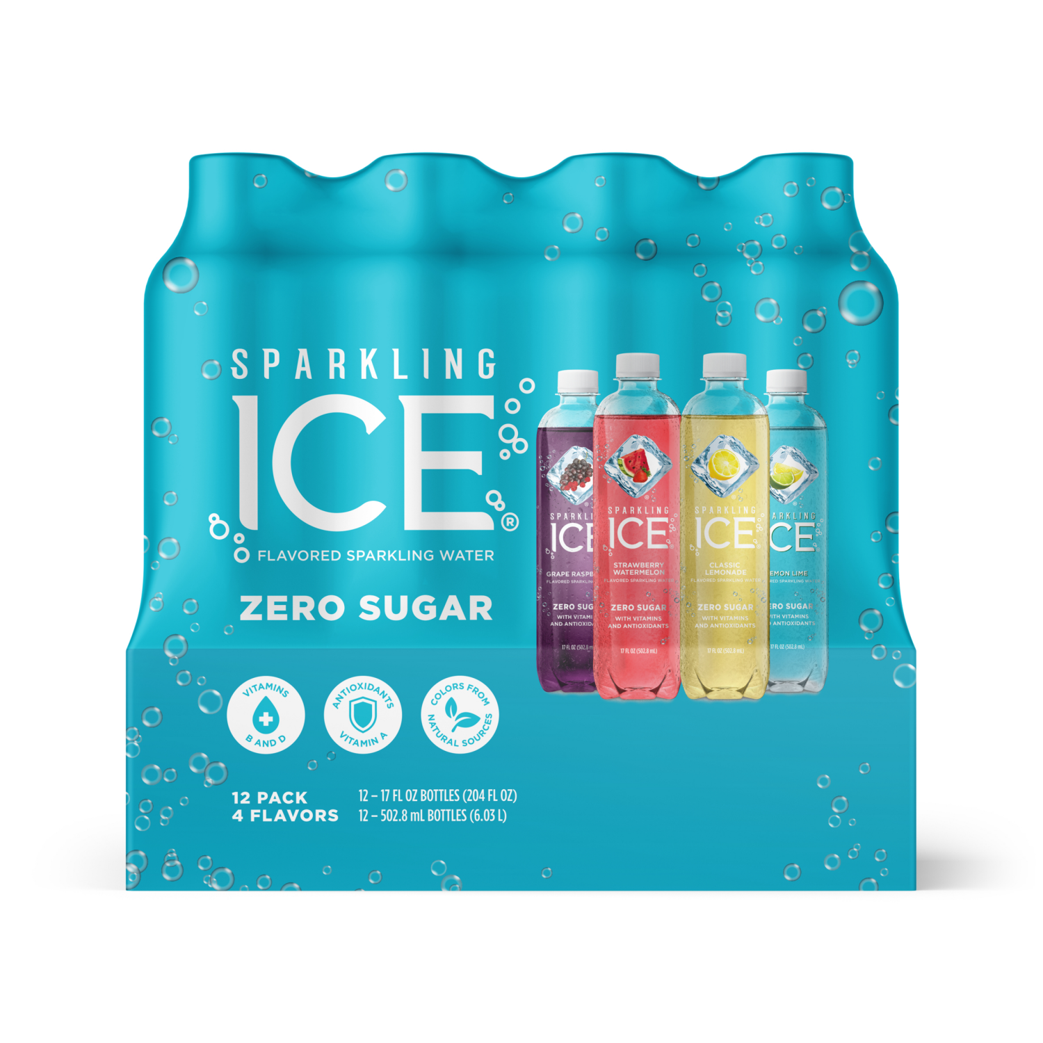 slide 1 of 4, Sparkling ICE Blue Variety Pack, 12 ct