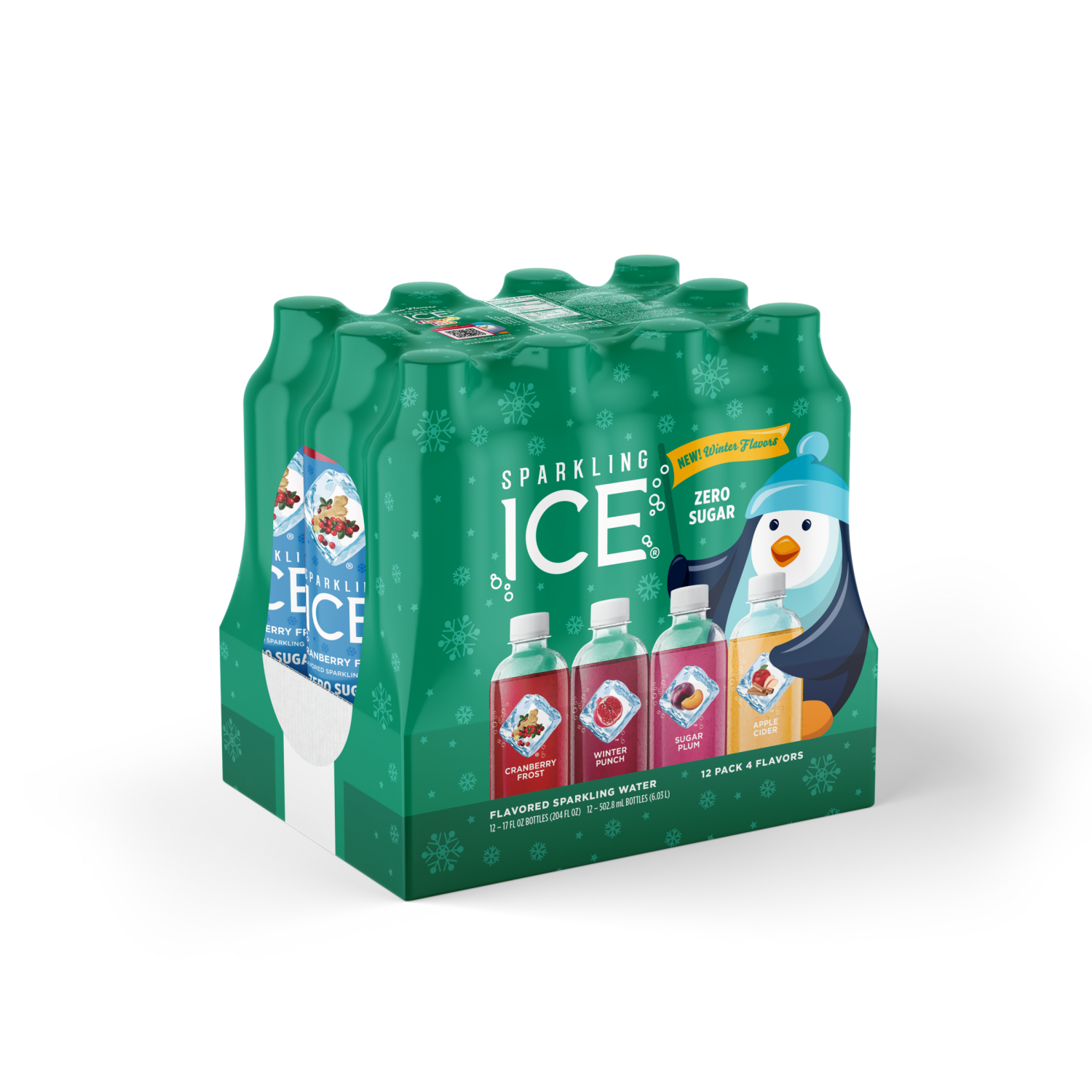 slide 4 of 6, Sparkling Ice Winter Variety Pack - 12 ct, 12 ct; 17 fl oz