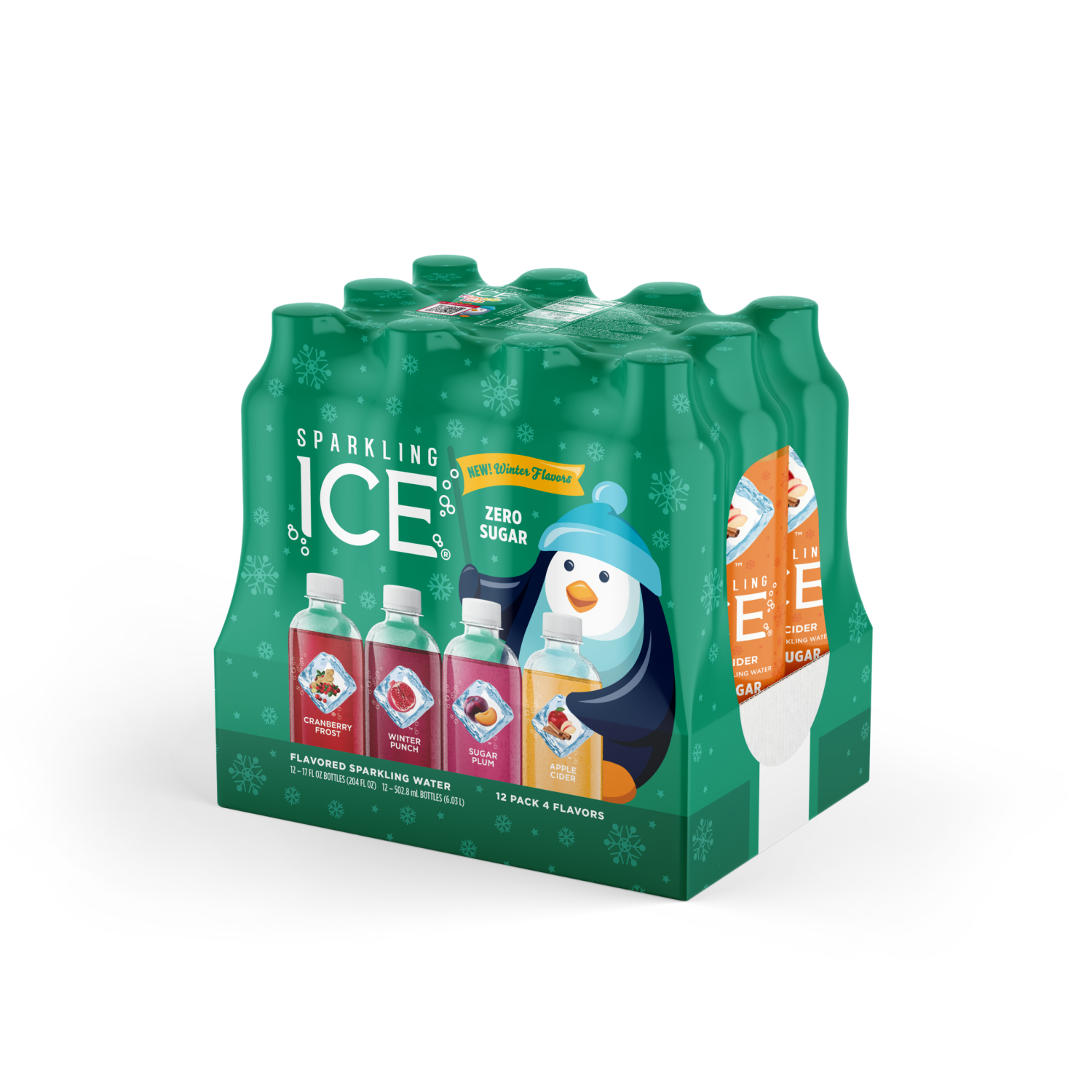 slide 5 of 6, Sparkling Ice Winter Variety Pack - 12 ct, 12 ct; 17 fl oz