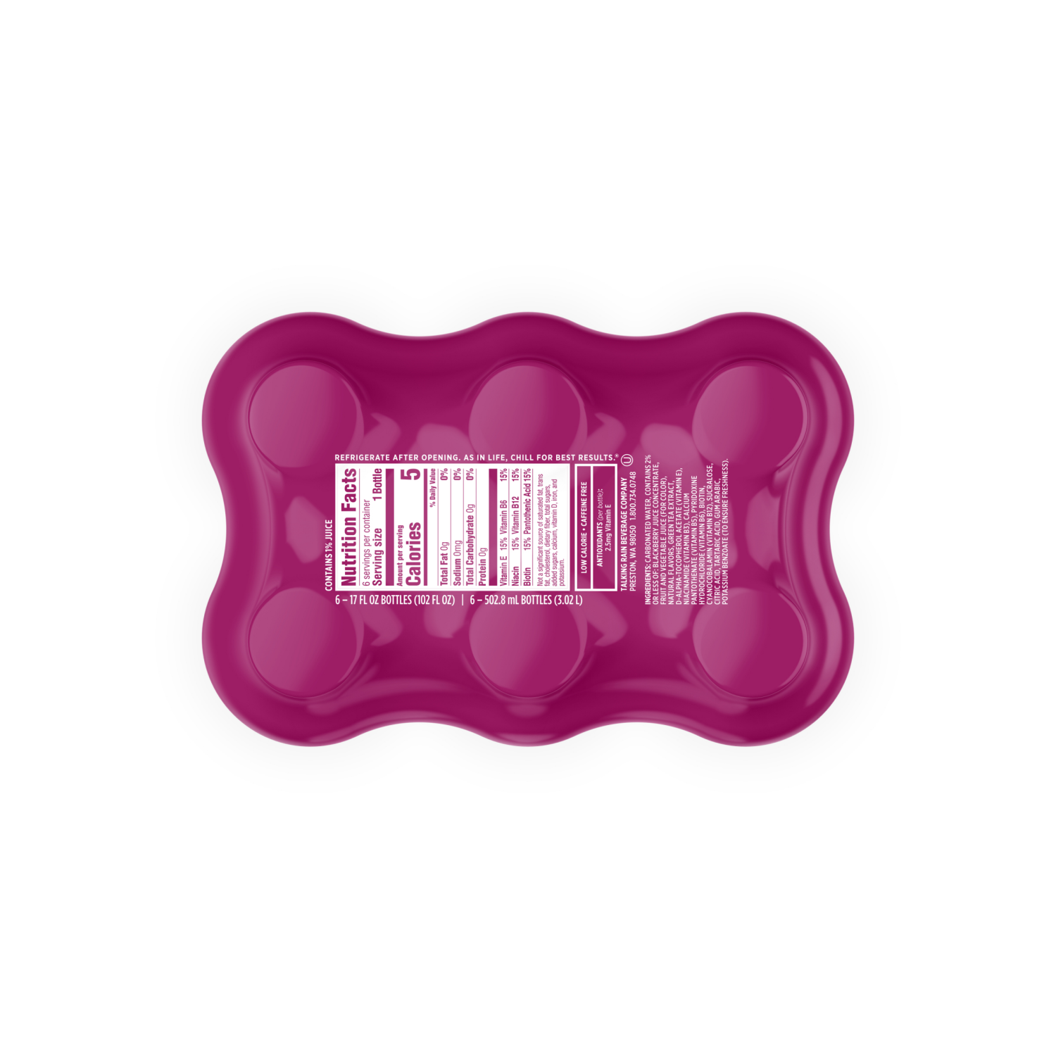 slide 5 of 5, Sparkling ICE 6 Pack Zero Sugar Black Raspberry, 6 ct; 17 oz