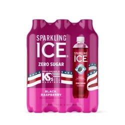 Sparkling ICE 6 Pack Zero Sugar Black Raspberry