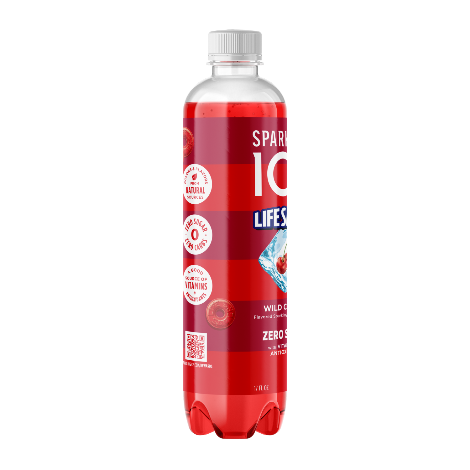 slide 3 of 4, Sparkling Ice Life Savers Wild Cherry 17oz, 17 oz