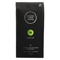 Kicking Horse Coffee Kick *** Dark Roast Fair Trade Certified Organic Ground Coffee - 10oz