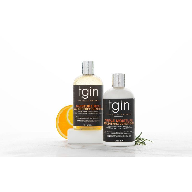 slide 3 of 5, TGIN Triple Moisture Rich Replenishing Conditioner For Natural Hair with Shea Butter and Argan Oil - 13 fl oz, 13 fl oz