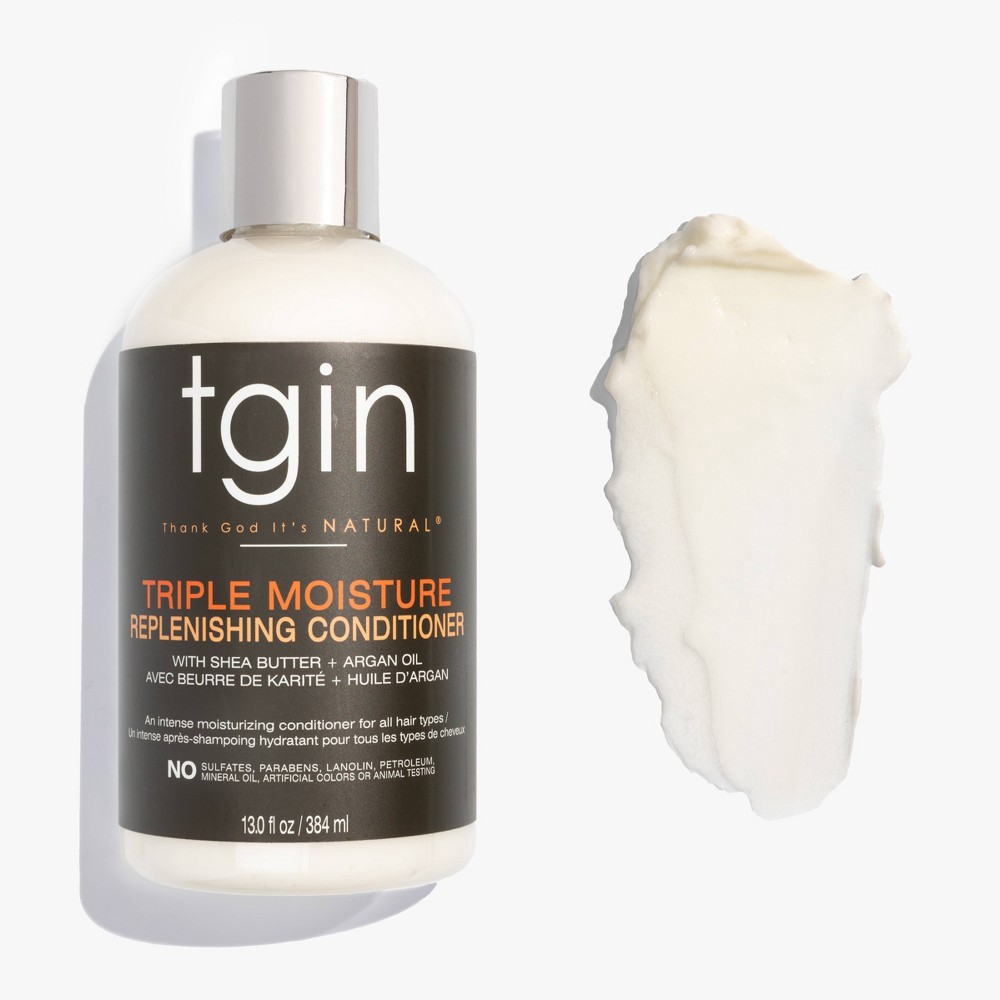 slide 4 of 4, TGIN Triple Moisture Rich Replenishing Conditioner For Natural Hair with Shea Butter and Argan Oil - 13 fl oz, 13 fl oz
