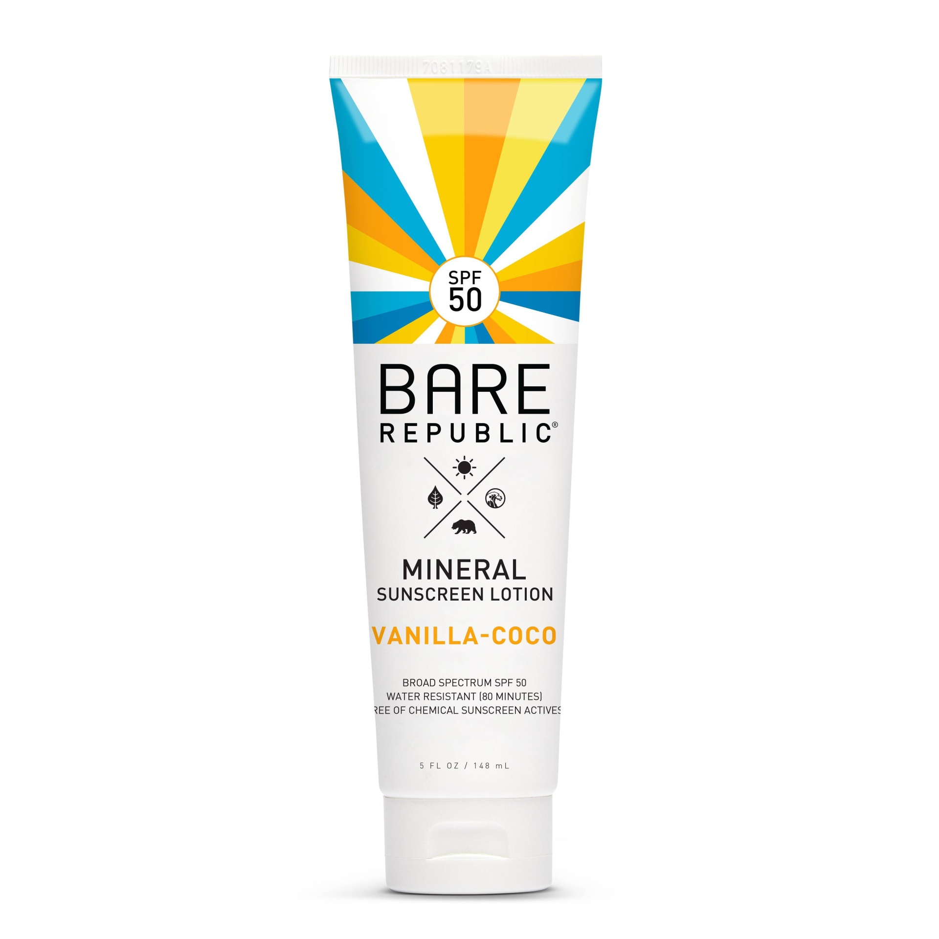 slide 1 of 7, Bare Republic Mineral Sunscreen Vanilla Coco Lotion - SPF, 50 ct; 5 fl oz