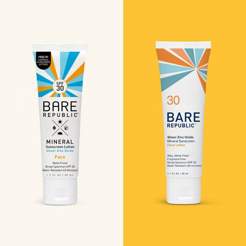 slide 7 of 7, Bare Republic Mineral Face Sunscreen Lotion - SPF 30 - 1.7 fl oz, 30 ct; 1.7 fl oz