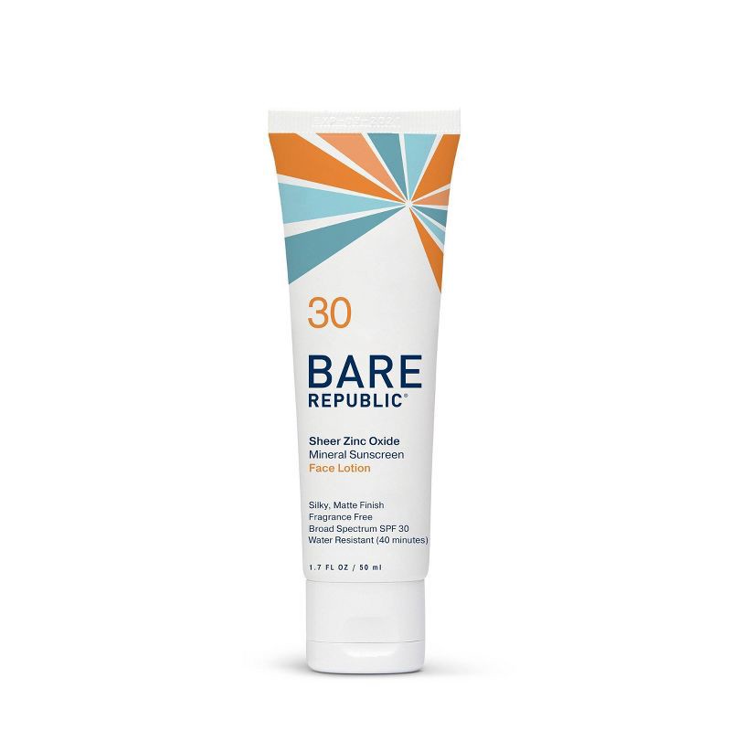 slide 1 of 7, Bare Republic Mineral Face Sunscreen Lotion - SPF 30 - 1.7 fl oz, 30 ct; 1.7 fl oz