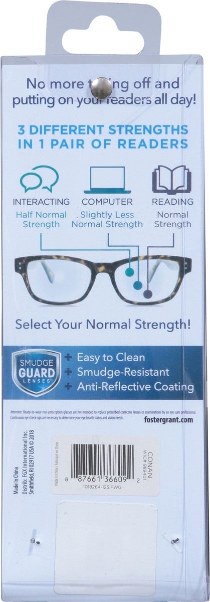 slide 7 of 11, Foster Grant +1.25 Conan Multi Focus Plus Advanced Reading Glasses 1 ea, 1 ct