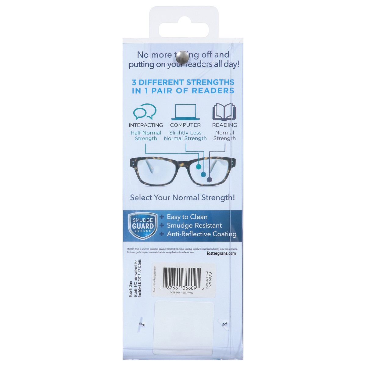 slide 9 of 11, Foster Grant +1.25 Conan Multi Focus Plus Advanced Reading Glasses 1 ea, 1 ct