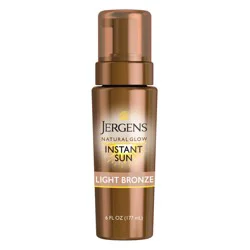 Jergens Natural Glow Jergens Glow Instant Moisturizing Self Tanner Tanning Foam - Light Bronze Tan - 6 fl oz: Paraben-Free, Hypoallergenic, Vegan