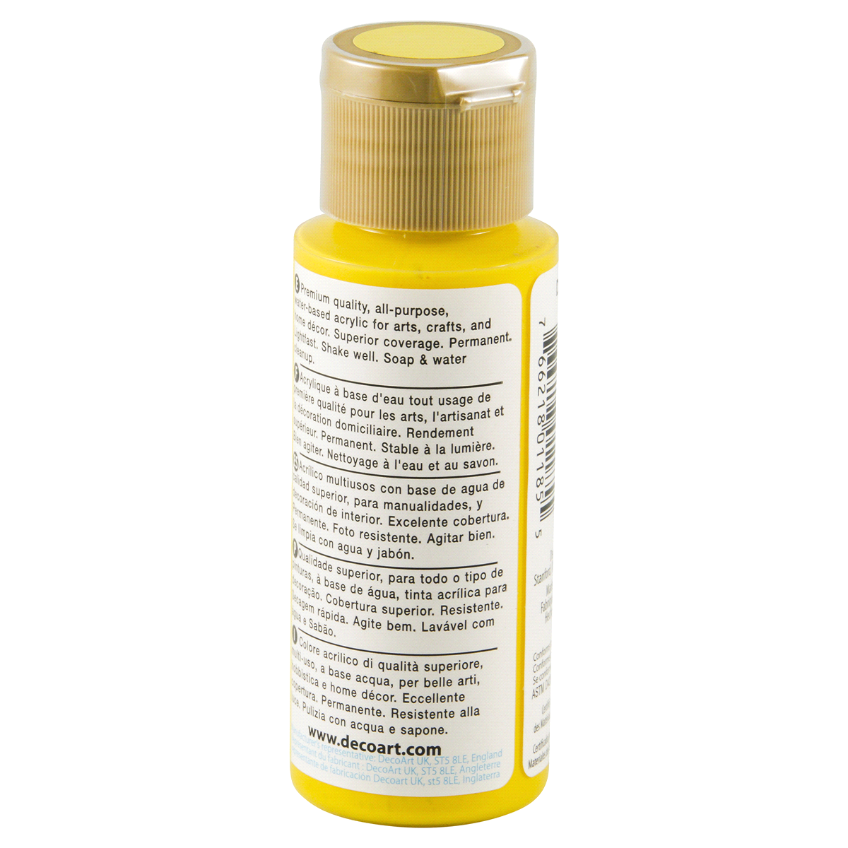 slide 4 of 4, Deco Art Americana Paint Bright Yellow, 2 oz