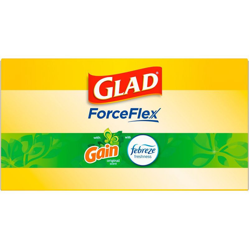 slide 12 of 12, Glad Tall Kitchen Drawstring Trash Bags OdorShield 13gal - Gain Original with Febreze Freshness - 100ct, 13 gal, 100 ct