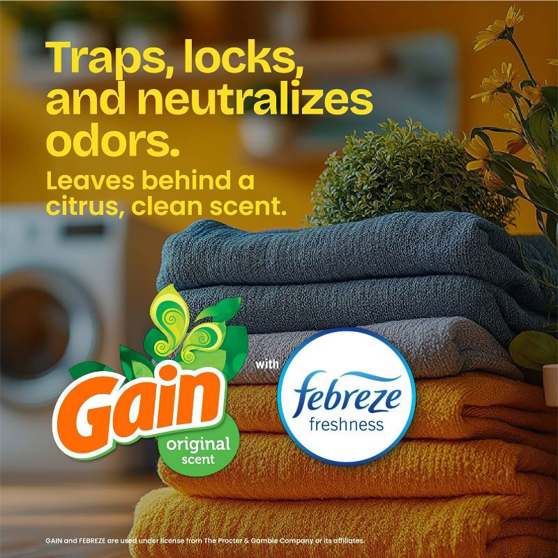 slide 4 of 10, Glad Tall Kitchen Drawstring Trash Bags OdorShield 13gal - Gain Original with Febreze Freshness - 100ct, 13 gal, 100 ct