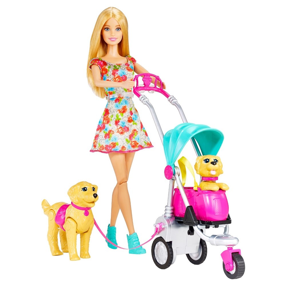 slide 2 of 4, Barbie Strollin' Pups Playset, 1 ct