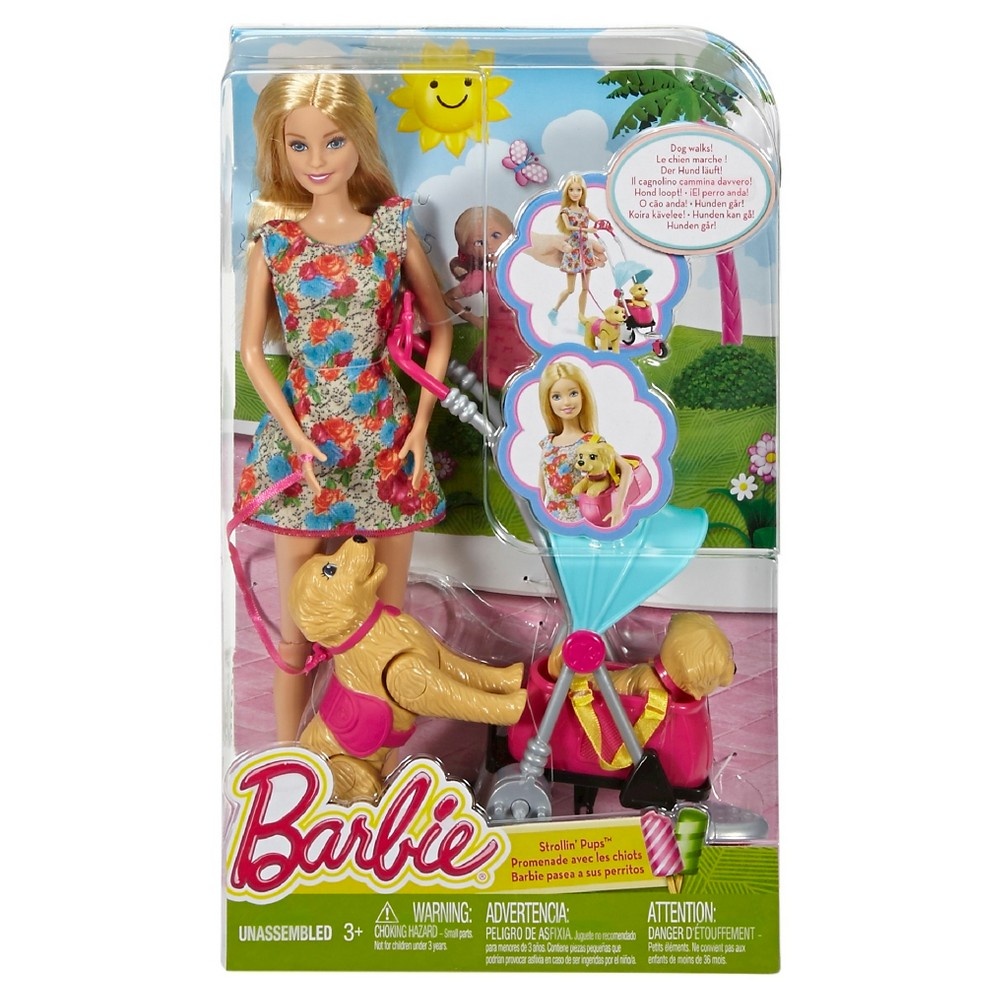 slide 3 of 4, Barbie Strollin' Pups Playset, 1 ct