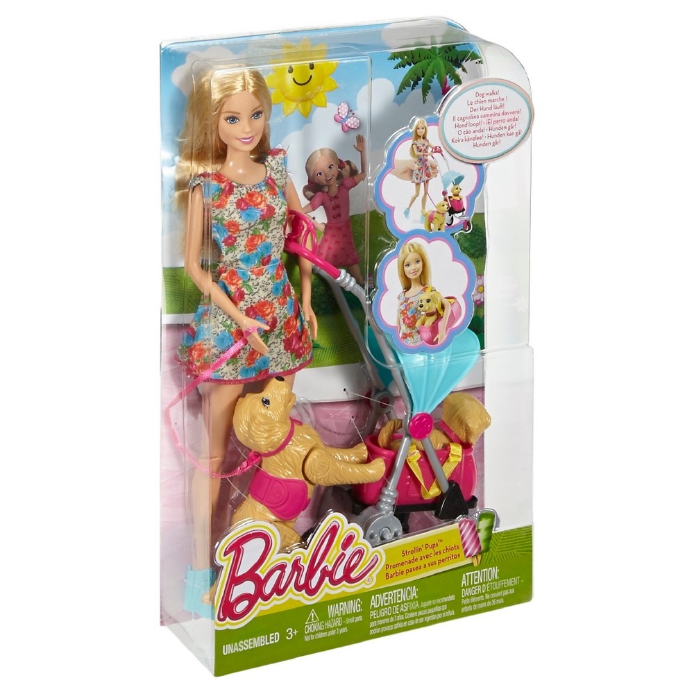 slide 4 of 4, Barbie Strollin' Pups Playset, 1 ct