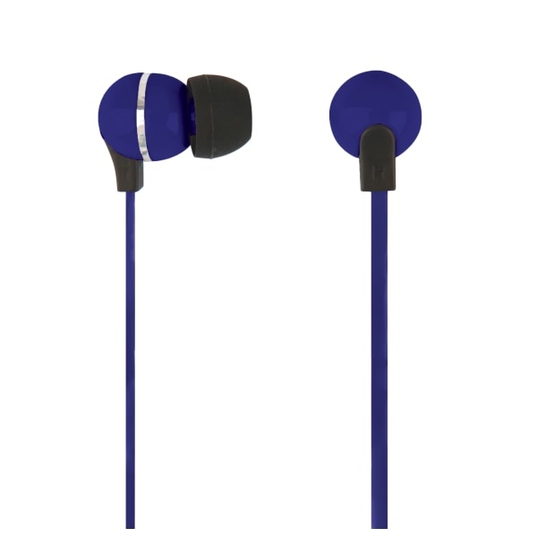 slide 1 of 1, Ativa Plastic Earbud Headphones With Flat Cable, Blue, 1 ct