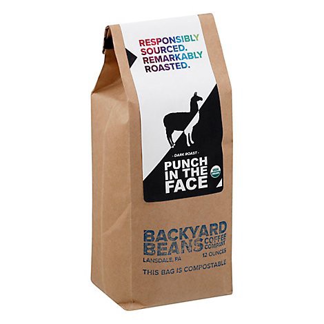 slide 1 of 1, Backyard Beans Coffee Company Whole Bean Punch In The Face - 12 OZ, 12 oz