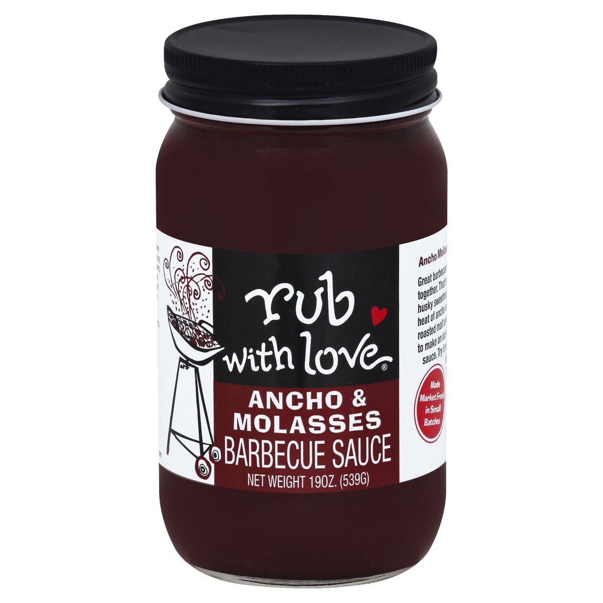 slide 2 of 3, Rub with Love Barbecue Sauce 19 oz, 19 oz