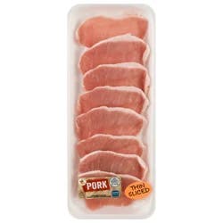 Boneless Thin Center Cut Pork Chops - 8 ct