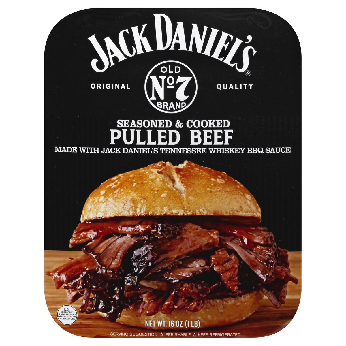 slide 1 of 1, Jack Daniel's BBQ Beef, 16 oz