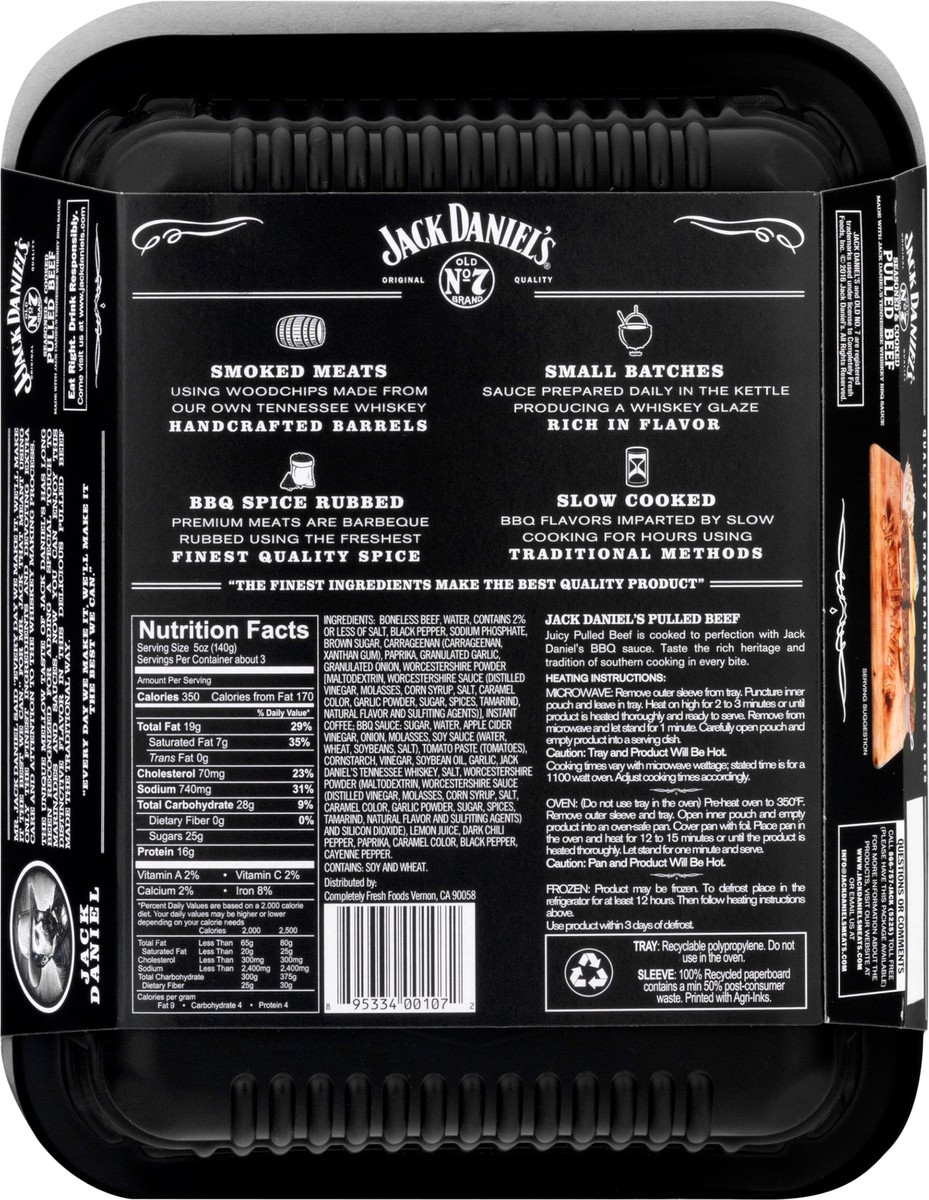 slide 11 of 14, Jack Daniel's Jack Daniels Pulled Beef, 16 oz