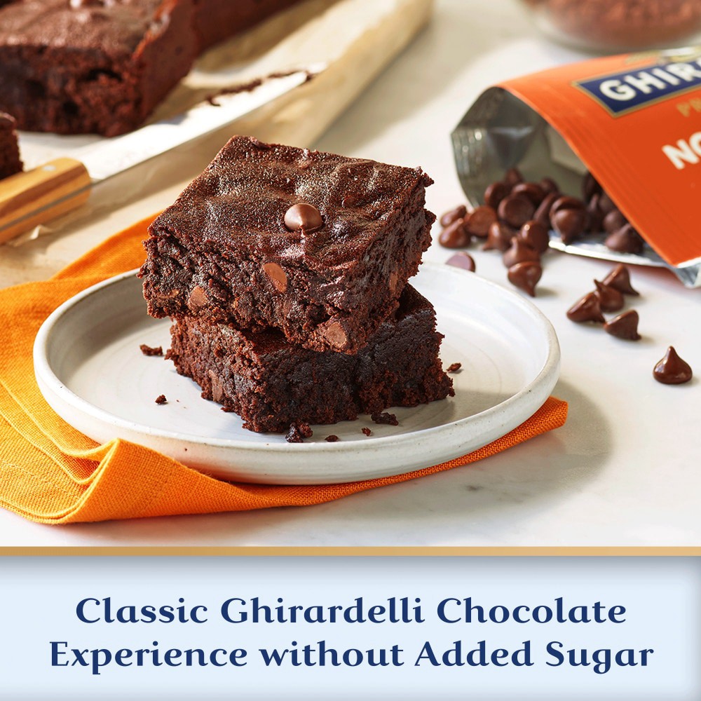 GHIRARDELLI 100 Cacao Unsweetened Chocolate Chips for Baking, Premium