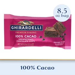 Ghirardelli No Sugar Added Dark Chocolate Chips, 8 oz