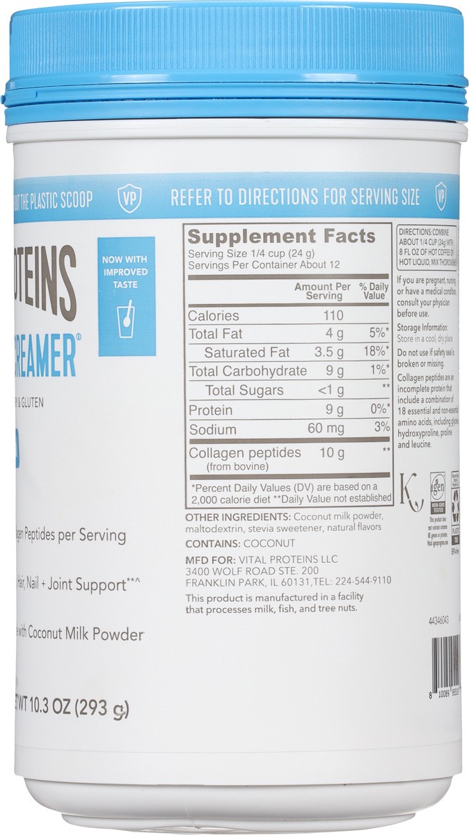 slide 8 of 14, Vital Proteins Collagen Creamer Original, 10.3 oz