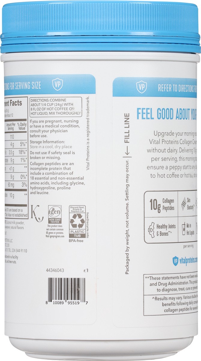 slide 2 of 14, Vital Proteins Collagen Creamer Original, 10.3 oz