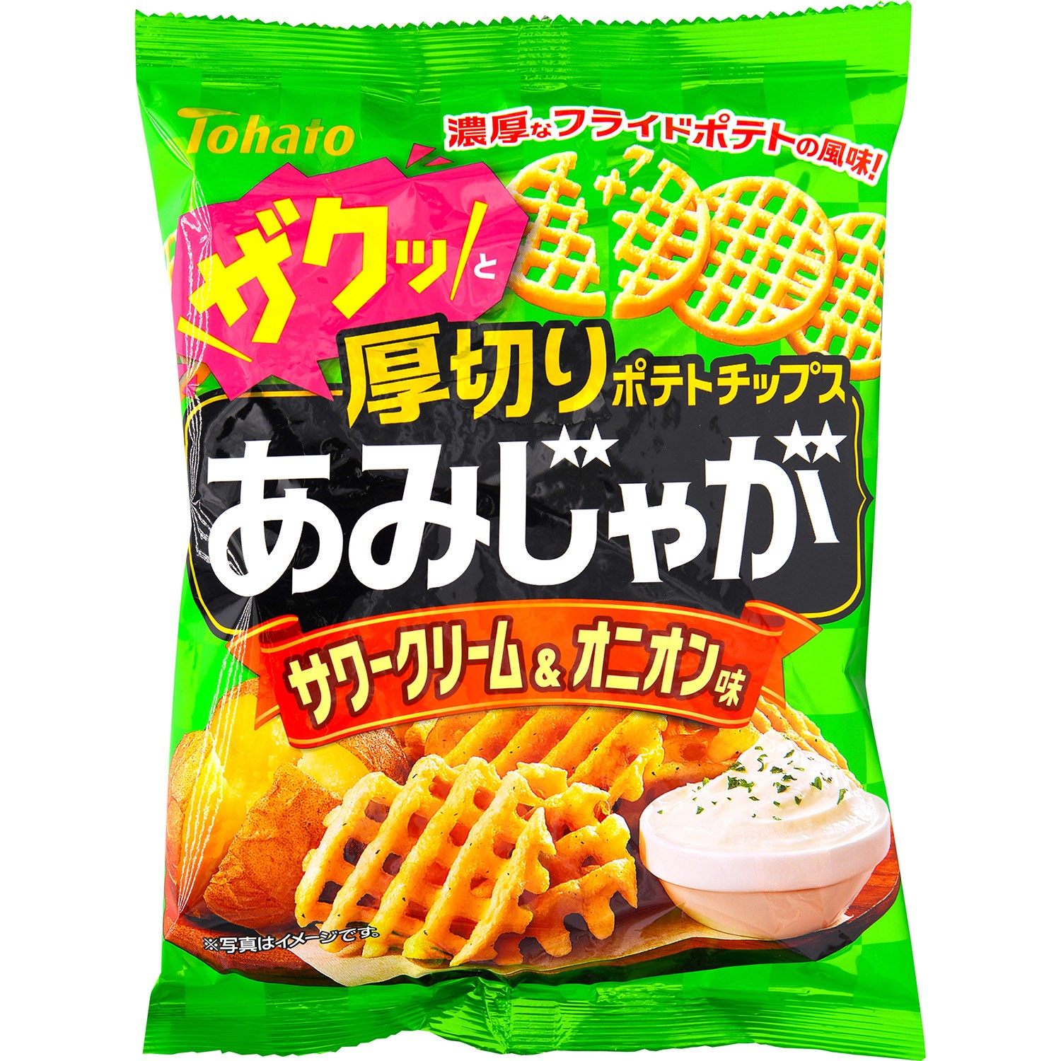 slide 1 of 1, Tohato Amijaga Tasty Sour Cream Onion, 2.1 oz