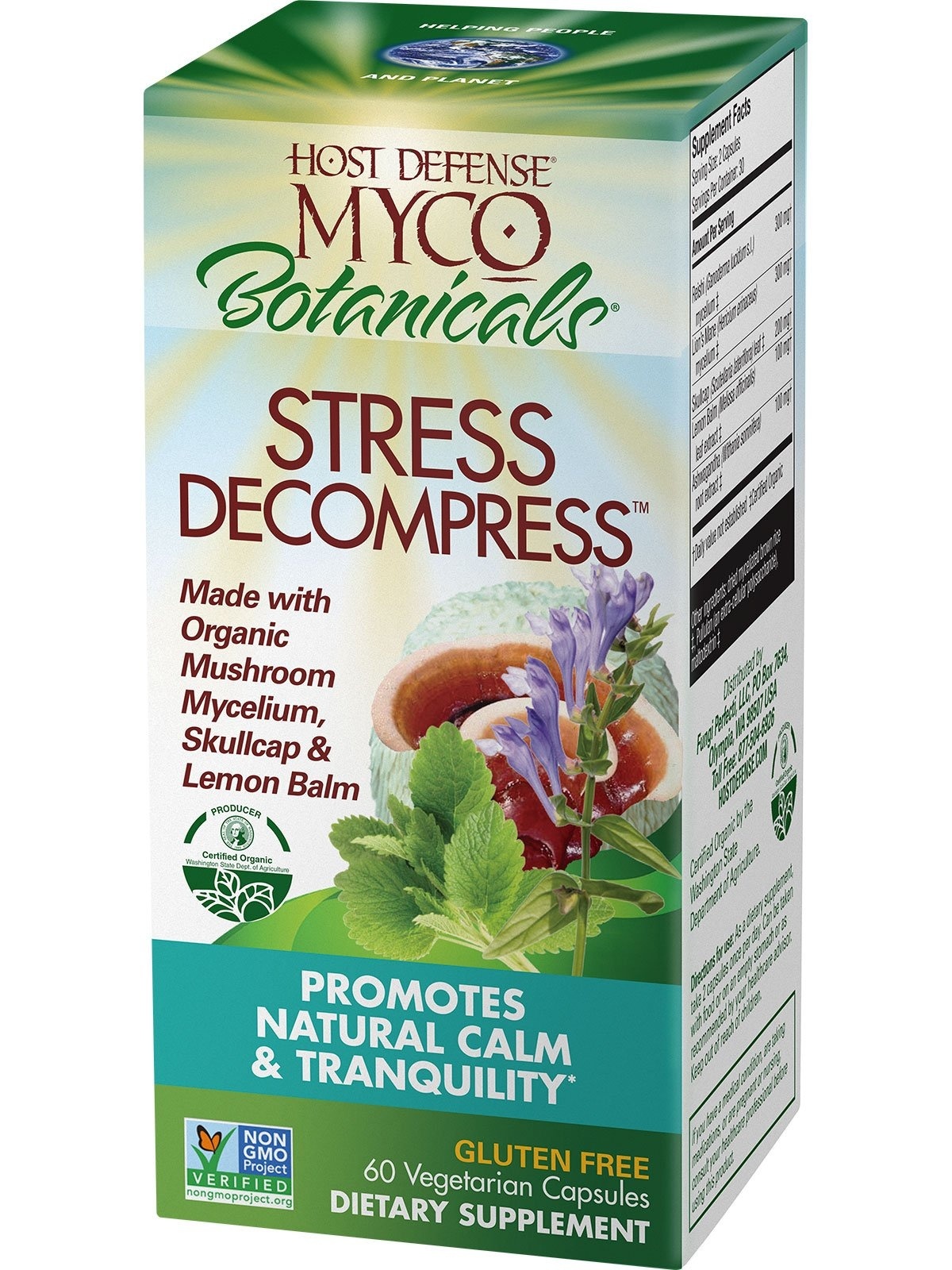 slide 1 of 1, Host Defense Mycobotanicals Stress Decompress, 60 ct