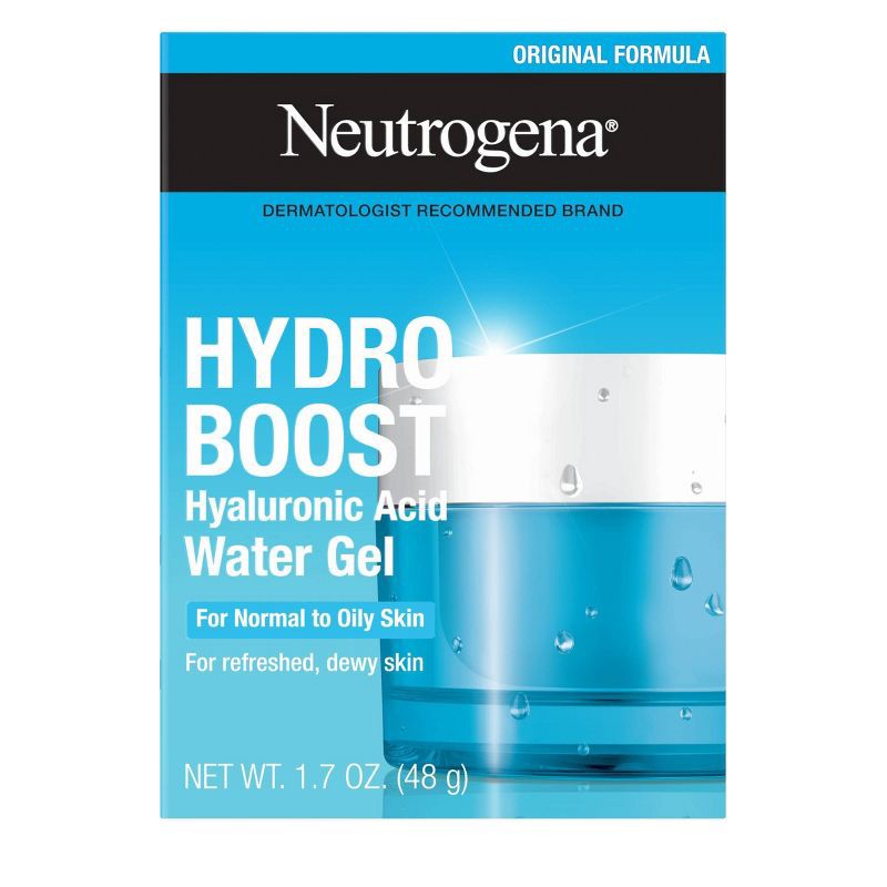 slide 1 of 8, Neutrogena Hydro Boost Water Gel Face Moisturizer for Normal to Oily Skin - 1.7oz: Contains Hyaluronic Acid, Paraben-Free, Aluminum-Free, 1.7 oz