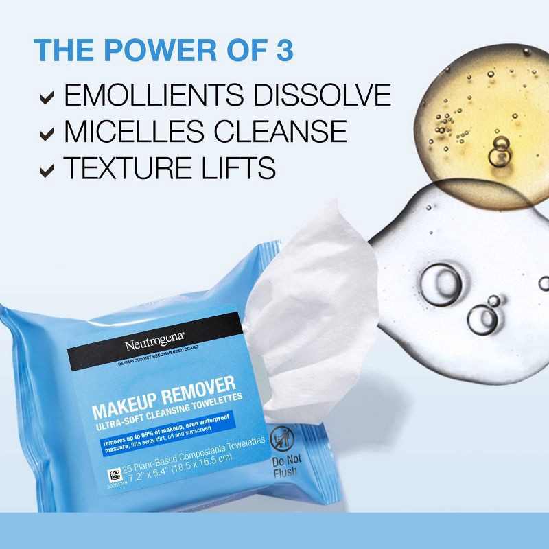 slide 4 of 9, Neutrogena Facial Cleansing Makeup Remover - 50ct, 50 ct