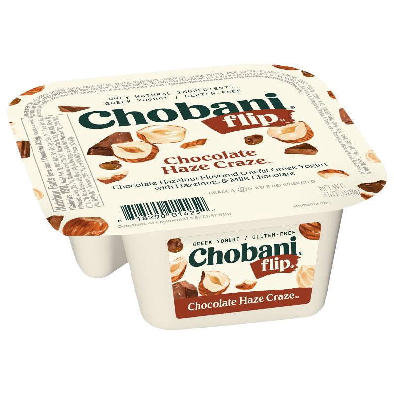 slide 3 of 6, Chobani Flip Low-Fat Chocolate Hazelnut Haze Craze Greek Yogurt - 4.5oz, 4.5 oz