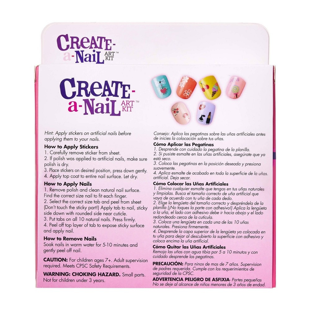 slide 2 of 4, Kiss Broadway Nails Little Diva Create-A-Nail Press-On Nails & Nail Stickers for Kids - Blue & Pink, 48 ct