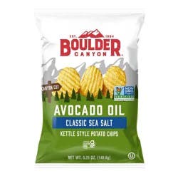 Boulder Canyon Avocado Oil Kettle Cooked Sea Salt Potato Chips - 5.25oz