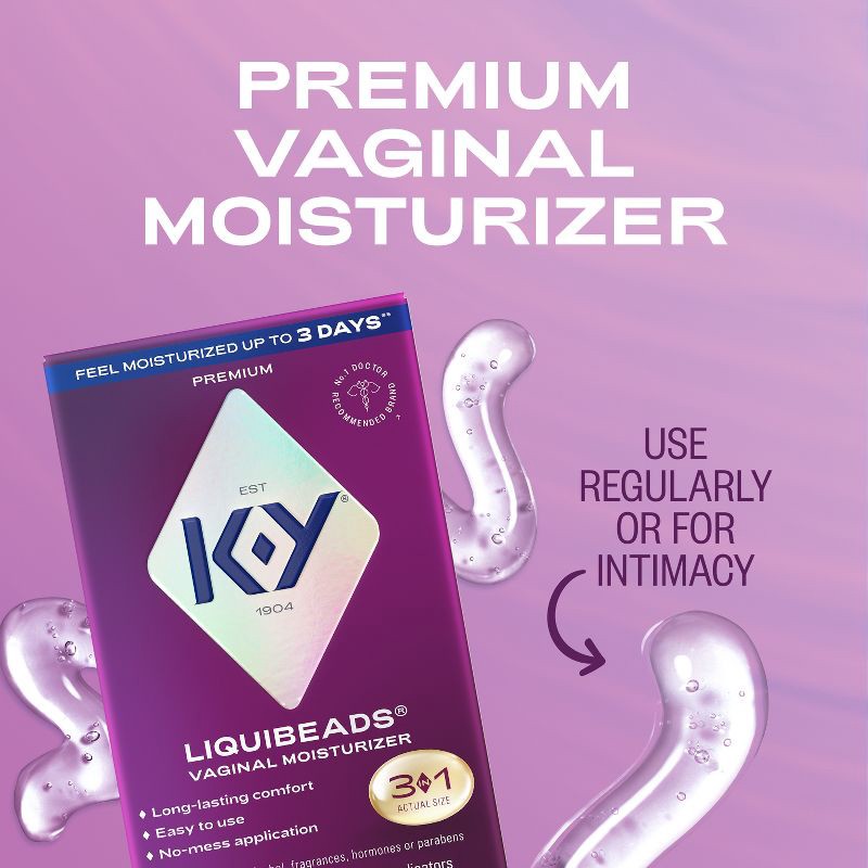slide 3 of 14, K-Y Liquibeads Vaginal Moisturizer - 6ct, 6 ct