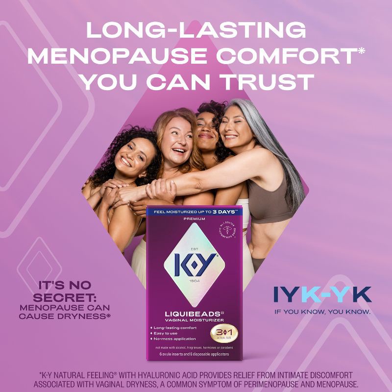 slide 7 of 14, K-Y Liquibeads Vaginal Moisturizer - 6ct, 6 ct