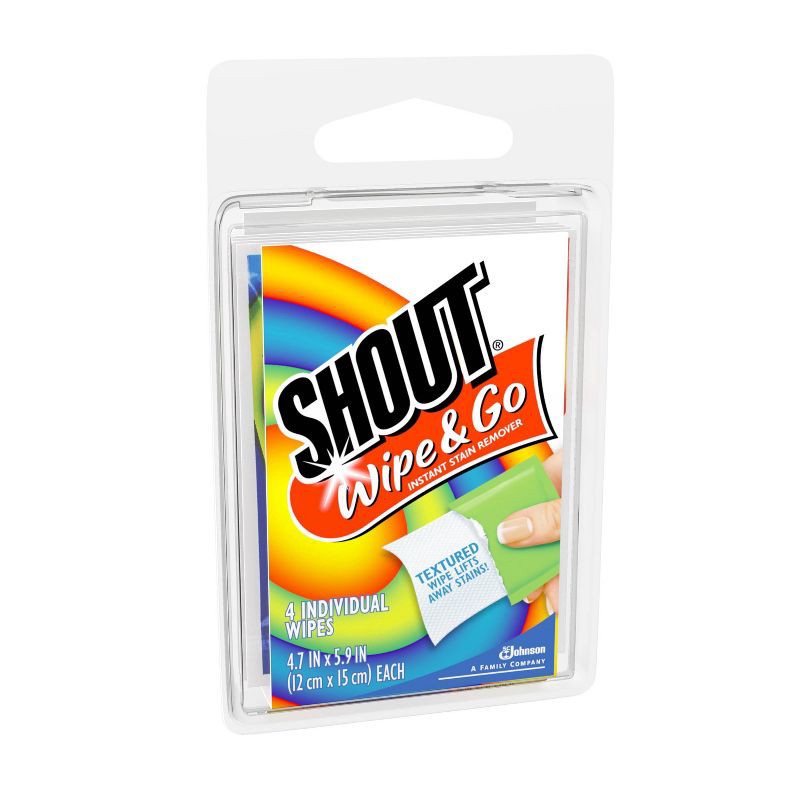 slide 10 of 10, Shout Wipe & Go Instant Stain Remover - 4ct, 4 ct