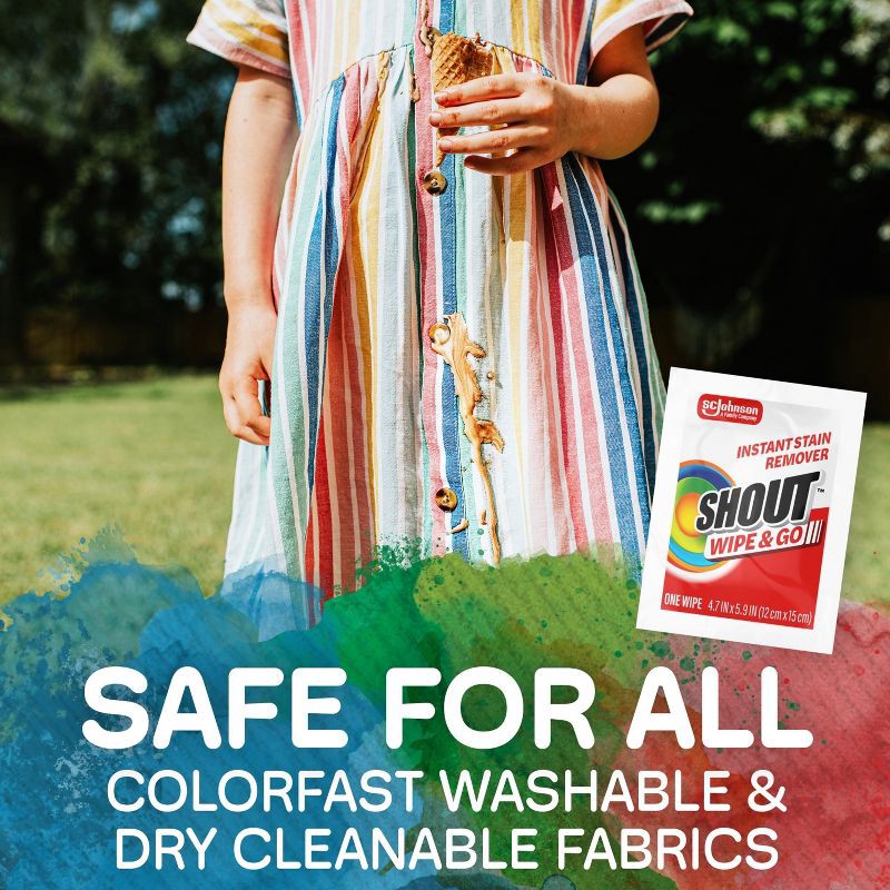 slide 11 of 14, Shout Wipe & Go Travel Wipes for Fabric Instant Stain Remover - 4ct, 4 ct