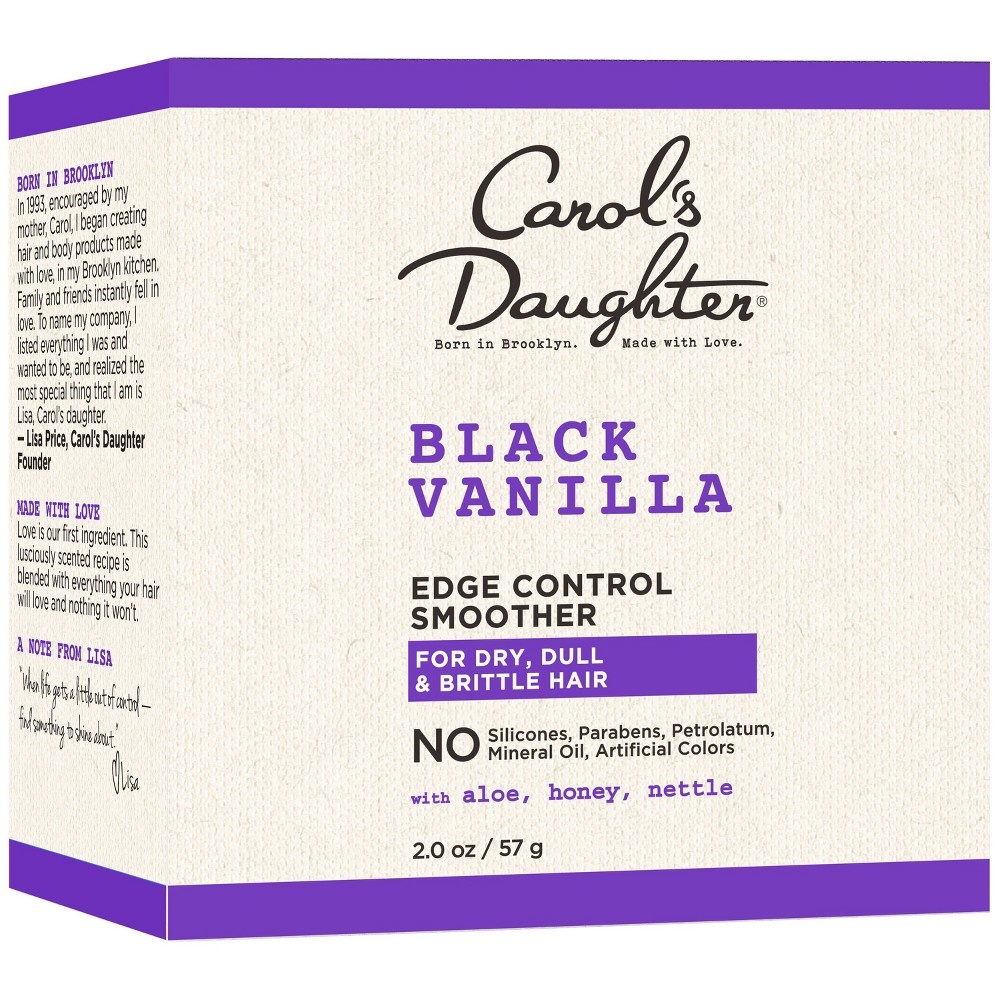 slide 5 of 6, Carol's Daughter Black Vanilla Moisture & Shine Edge Control Smoother for Dry Hair with Aloe Edge Tamer - 2oz, 2 oz