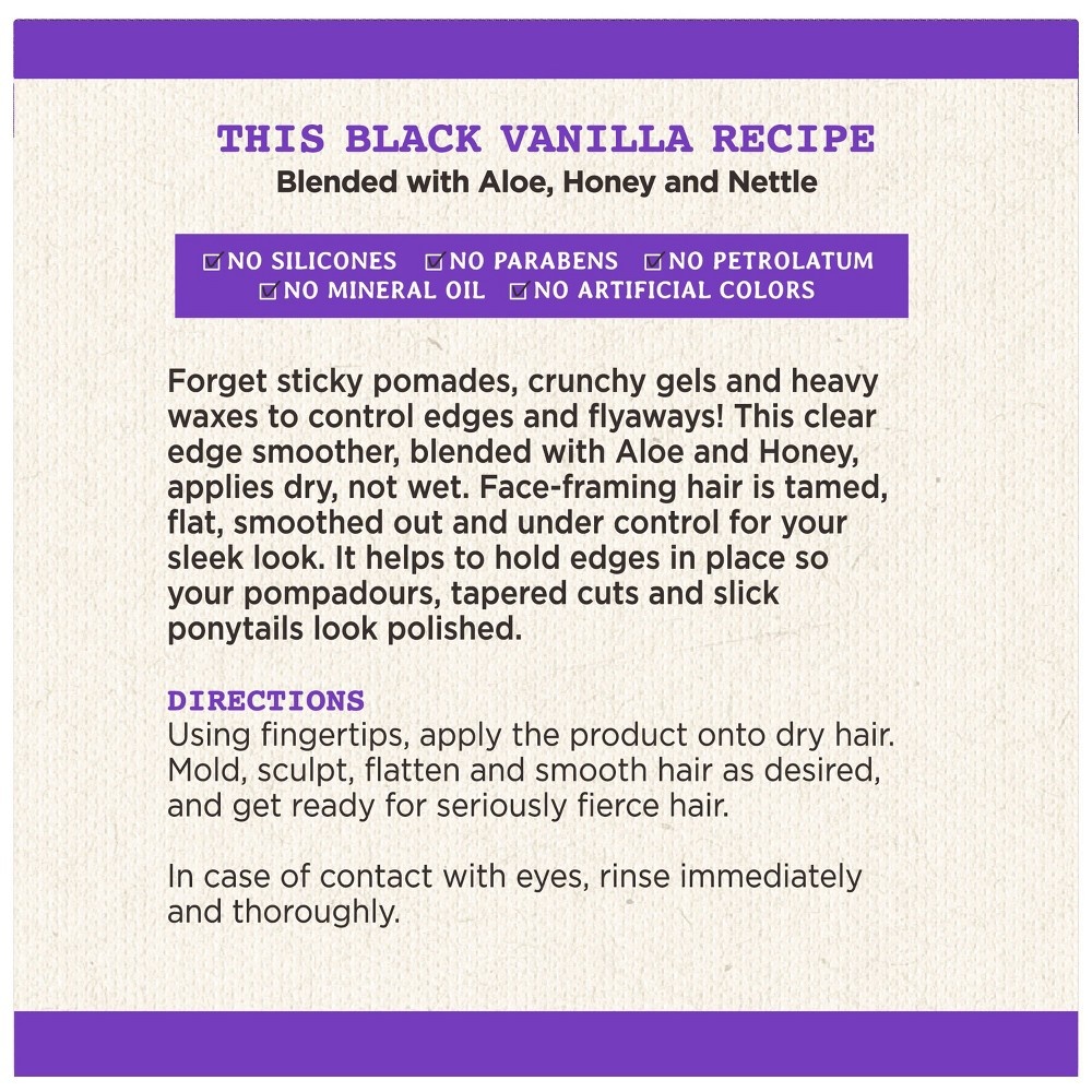 Black Vanilla Edge Control - Moisturize & Shine