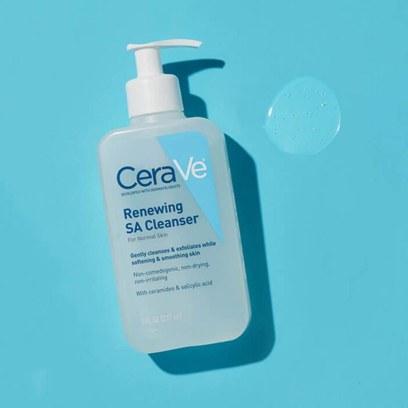 slide 9 of 11, CeraVe SA Face Wash Salicylic Acid Cleanser with Hyaluronic Acid and Niacinamide - 8 fl oz, 8 fl oz