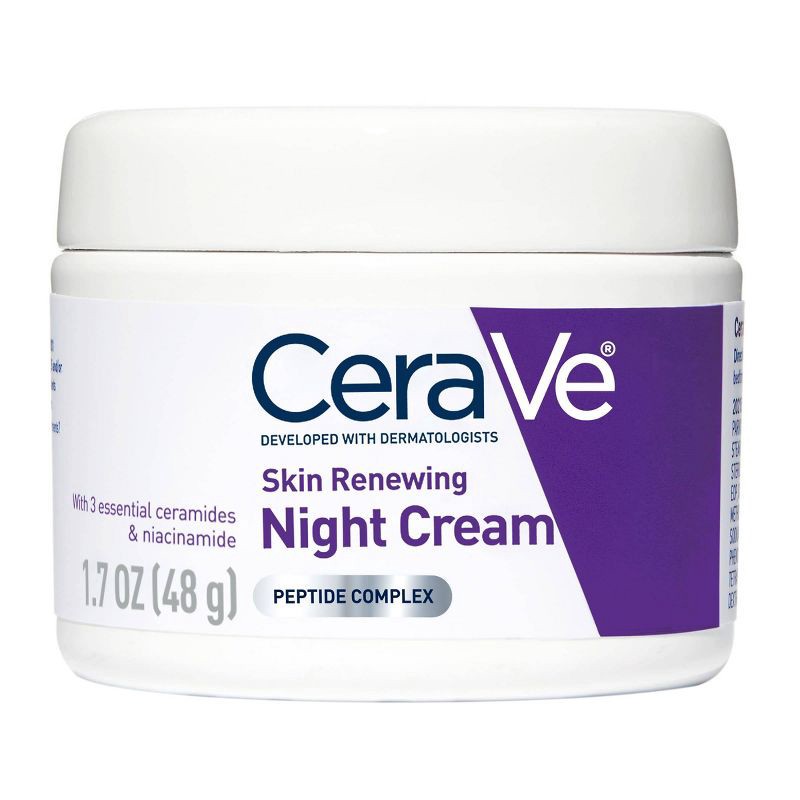 slide 9 of 11, CeraVe Skin Renewing Night Cream Face Moisturizer - 1.7 fl oz, 1.7 fl oz