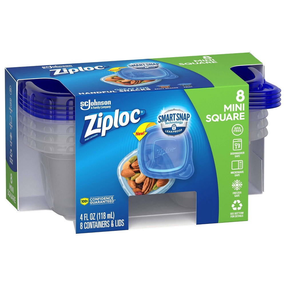 Ziploc Reusable Food Storage Containers: Smart Snap, Dishwasher Safe