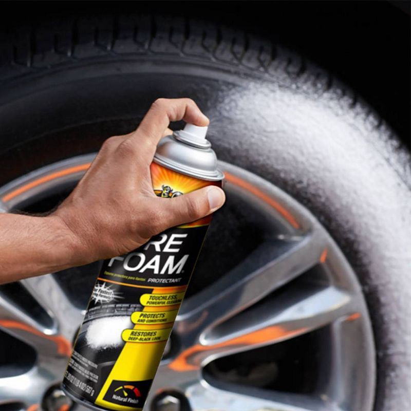 slide 2 of 9, Armor All 20oz Tire Foam Automotive Wheel Cleaner: Unscented Car Cleaning Supplies, No Water Needed, Prevents Fading, 20 oz