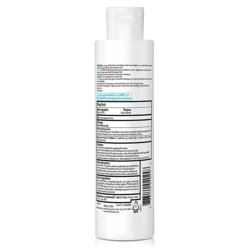 slide 4 of 5, La Roche Posay Effaclar Face Salicylic Acid Toner Clarifying Solution with Medicated Formula - 6.76oz, 6.76 oz